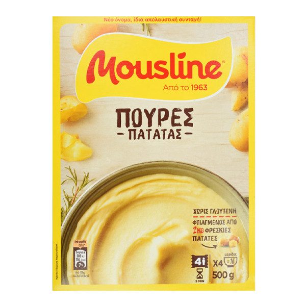 MOUSLINE πουρές πατάτας 4x125gr – Υλικά Μαγειρικής