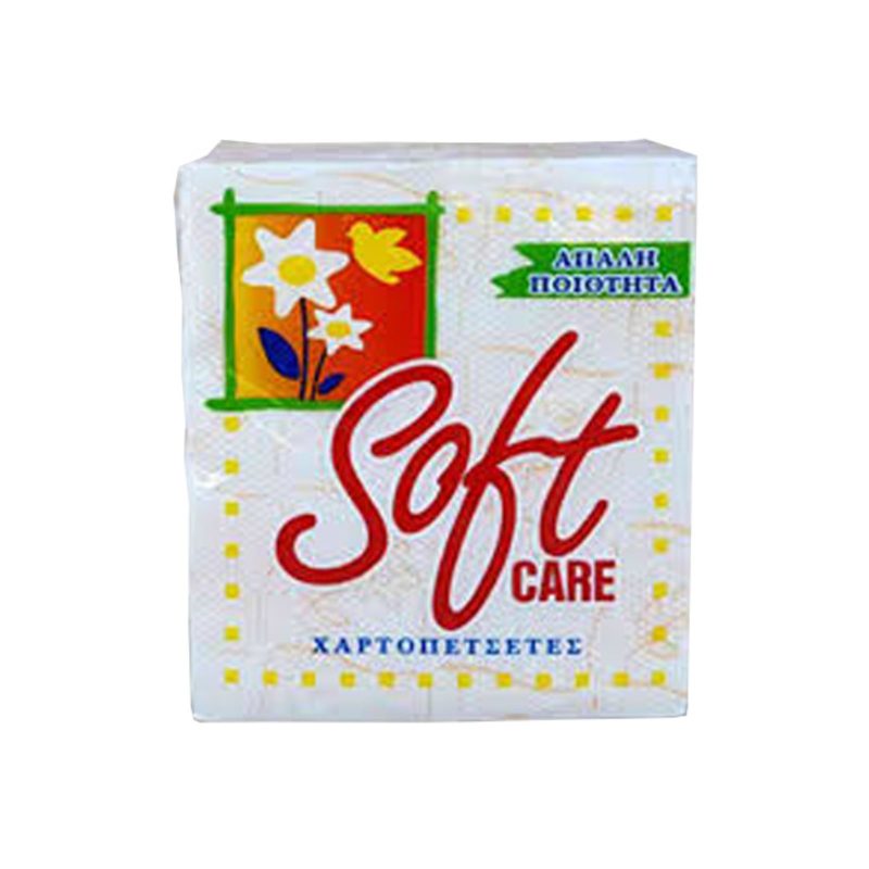 SOFTCARE χαρτοπετσέτες καρώ λευκές 28x28cm 40x50τεμ – Χαρτοπετσέτες και Κουβέρ Εστίασης