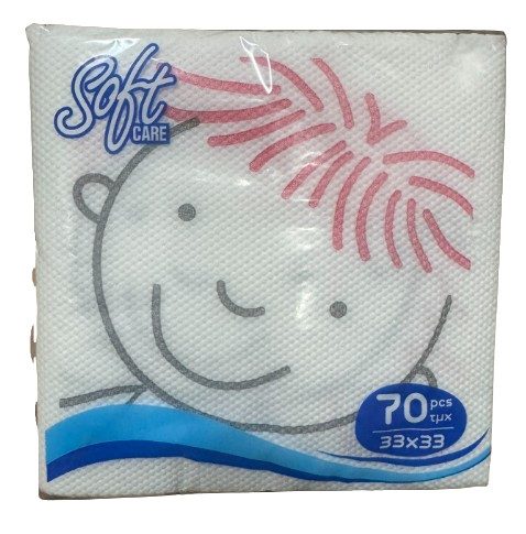 SOFTCARE χαρτοπετσέτες kids boy και girl 33x33cm 70τεμ