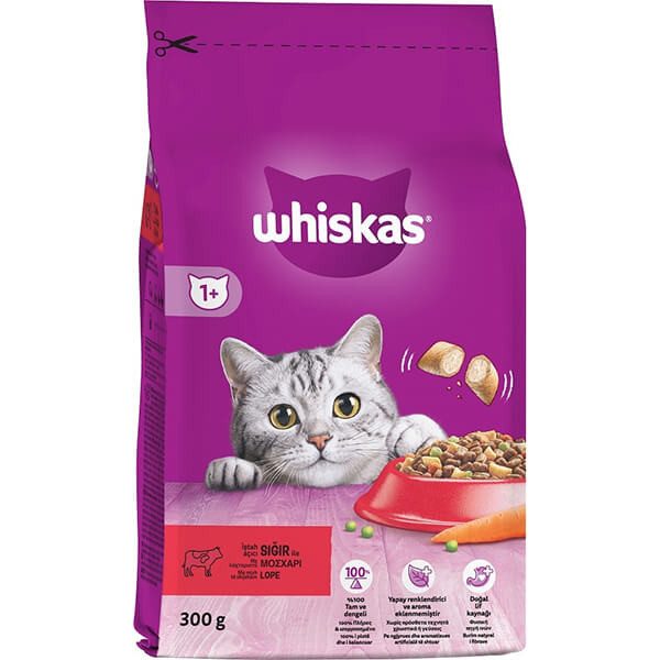 WHISKAS γατοτροφή κροκέτα γεμιστή με κοτόπουλο 300gr – Ξηρά Τροφή Γάτας