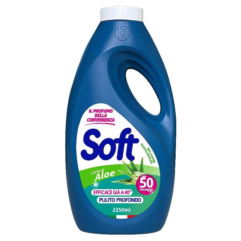 SOFT υγρό πλυντηρίου ρούχων αλόη 50μεζ 2,25lt – Απορρυπαντικά Ρούχων
