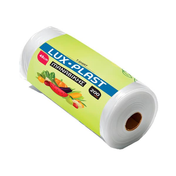 LUX PLAST σακούλες ρολό φανελάκι No48 200τεμ – Σακούλες Απορριμμάτων