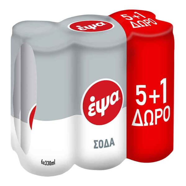 ΕΨΑ αναψυκτικό σόδα κουτί 6x330ml – Έψα – Αναψυκτικά