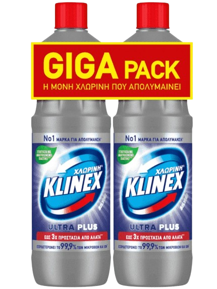 KLINEX χλωρίνη silver παχύρρευστη 2x1200ml – Καθαριστικά Μπάνιου