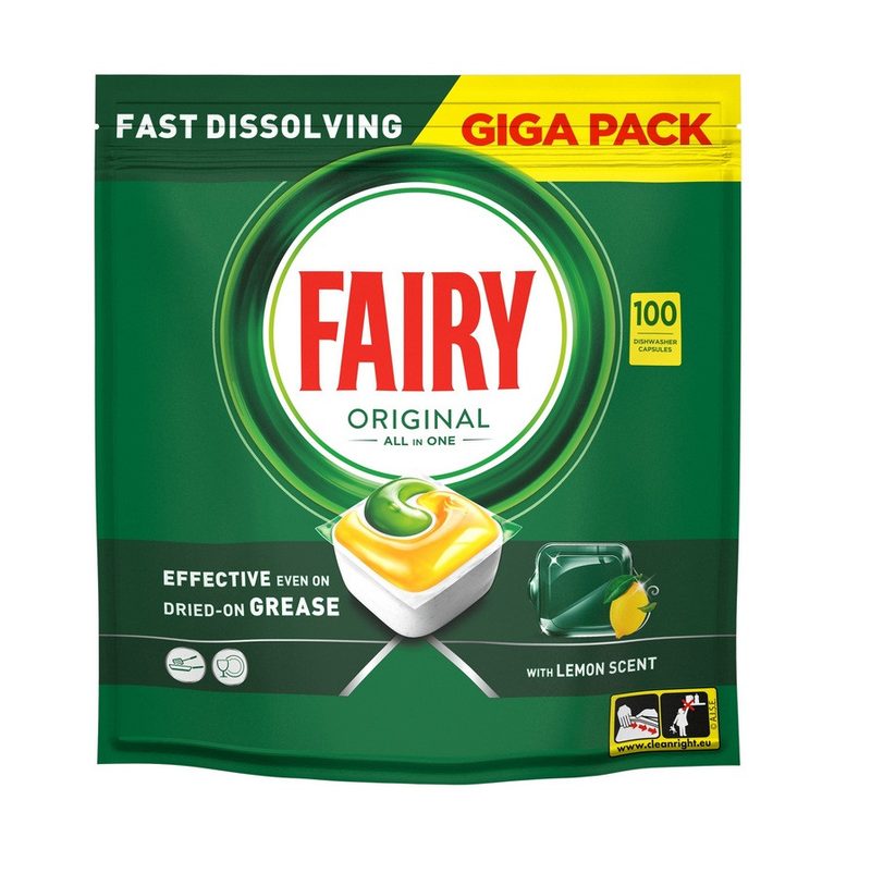 FAIRY ταμπλέτες πλυντηρίου πιάτων all in one λεμόνι 100τεμ – Απορρυπαντικά Πλυντηρίου Πιάτων
