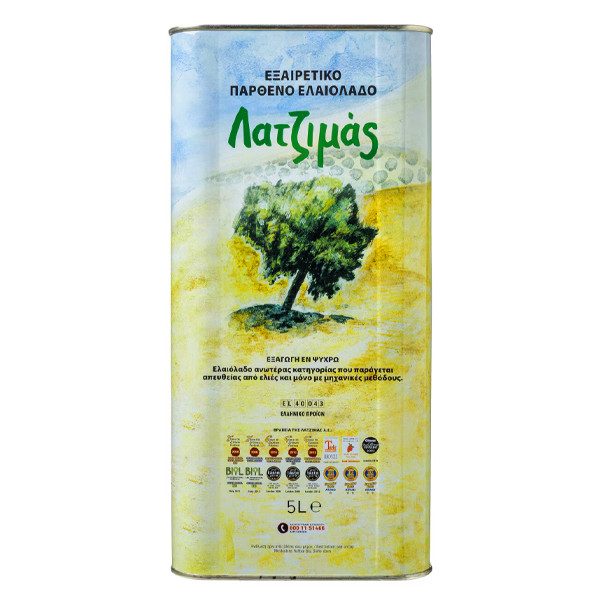 ΛΑΤΖΙΜΑΣ ελαιόλαδο εξαιρετικά παρθένο 5lt – Λατζιμάς