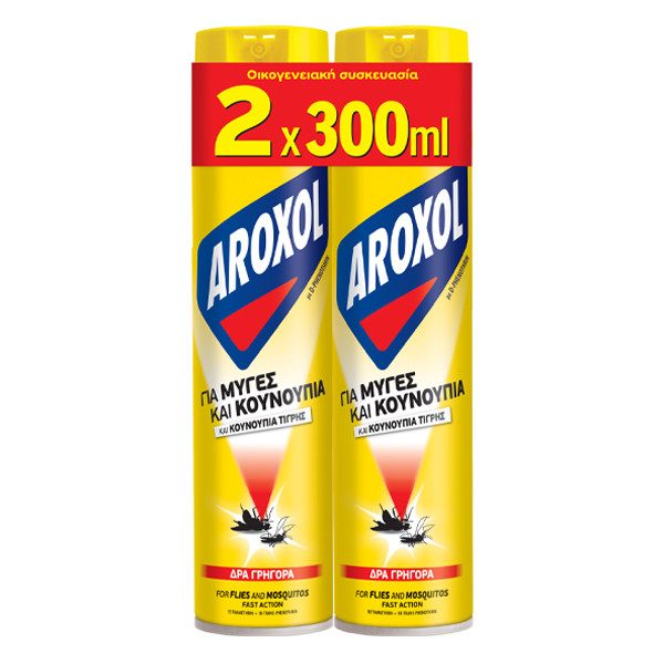 AROXOL εντομοκτόνο υγρό 2x300ml – Εντομοκτόνα και Εντομοαπωθητικά Χώρου