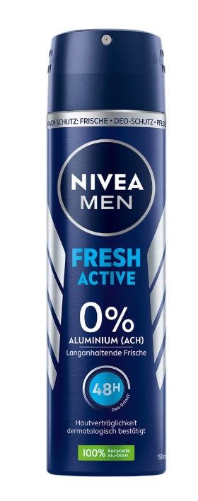 NIVEA αποσμητικό σώματος spray men fresh active 150ml – Αποσμητικά