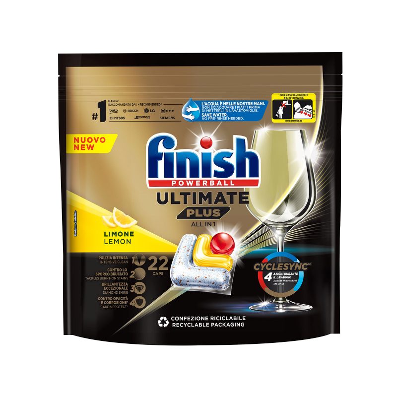 FINISH ταμπλέτες πλυντηρίου πιάτων powerball ultimate plus λεμόνι 22τεμ – Απορρυπαντικά Πλυντηρίου Πιάτων
