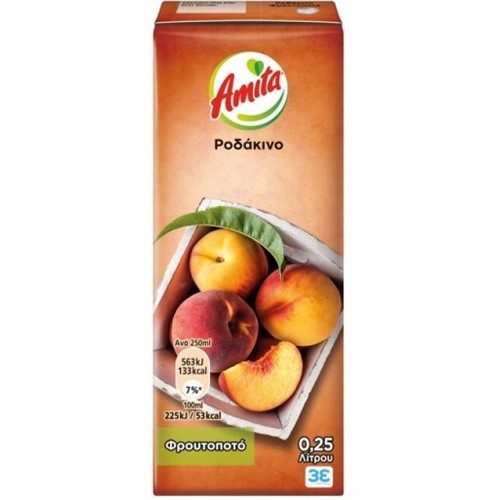 AMITA χυμός φρουτοποτό ροδάκινο 250ml – Χυμοί