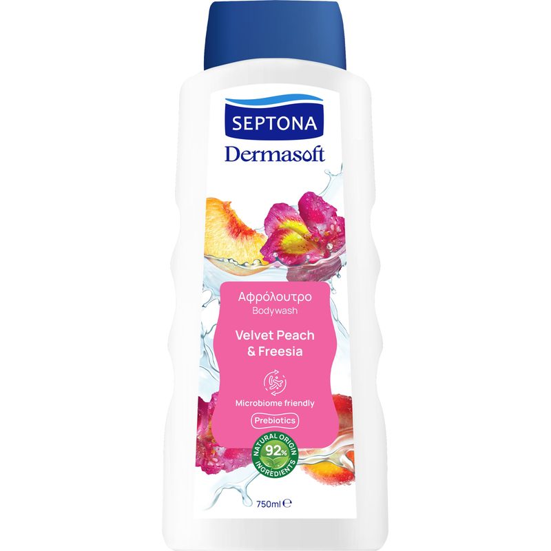 SEPTONA dermasoft αφρόλουτρο velvet peach και freesia 750ml – Αφρόλουτρα