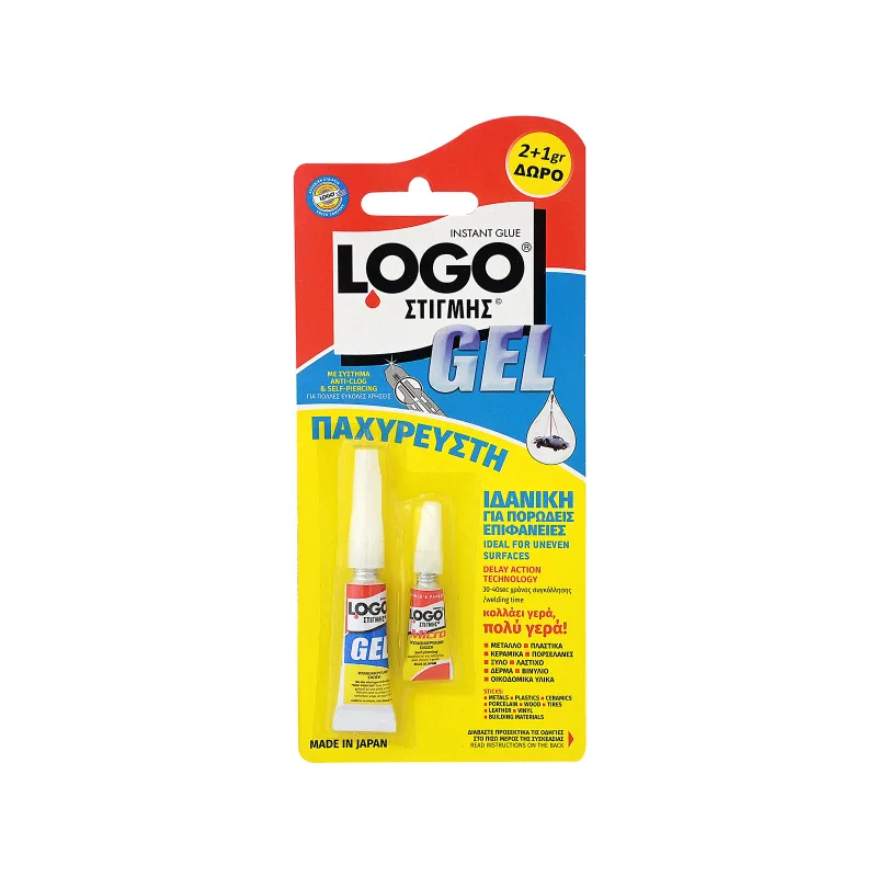 LOGO κόλλα gel παχύρευστη 2+1gr – Κόλλες