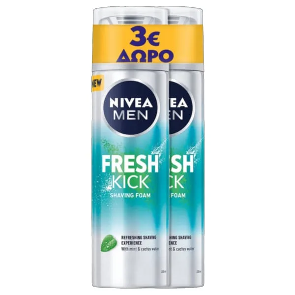 NIVEA κρέμα ξυρίσματος gel fresh kick 2x200ml – Αφροί και Gel Ξυρίσματος