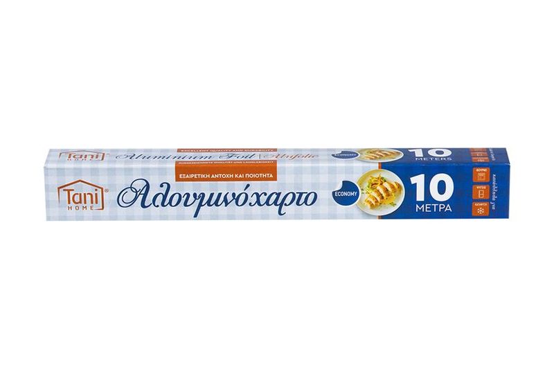 TANI HOME αλουμινόχαρτο με εύκολο άνοιγμα 10m – Αναλώσιμα Κουζίνας