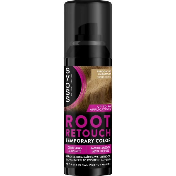 SYOSS root retouch βαφή ρίζας spray ξανθό σκούρο 120ml – Βαφές Μαλλιών