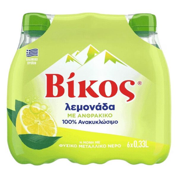 ΒΙΚΟΣ αναψυκτικό λεμονάδα μπουκάλι 6x330ml – Βίκος – Αναψυκτικά