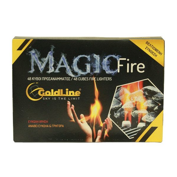 MAGIC FIRE προσάναμμα παραφίνης κύβου τζακιού 48τεμ – Καύσιμες Ύλες