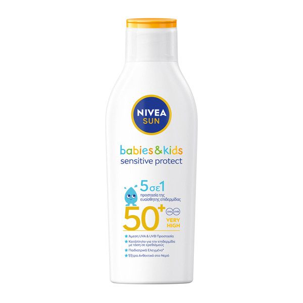 NIVEA αντιηλιακό παιδικό babies και kids sensitive protect SPF50+ 200ml – Παιδικά Αντηλιακά