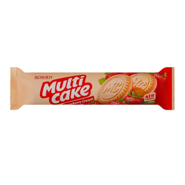 ROSHEN μπισκότα multicake γεμιστά με φράουλα 180gr