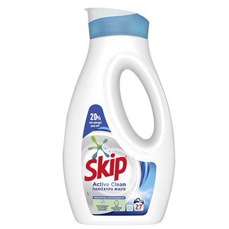 SKIP υγρό πλυντηρίου ρούχων active clean 27μεζ 729ml – Απορρυπαντικά Ρούχων