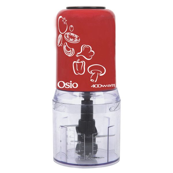 OSIO μπλέντερ με δοχείο κόκκινο 400w 500ml – Πολυκόπτες Multi