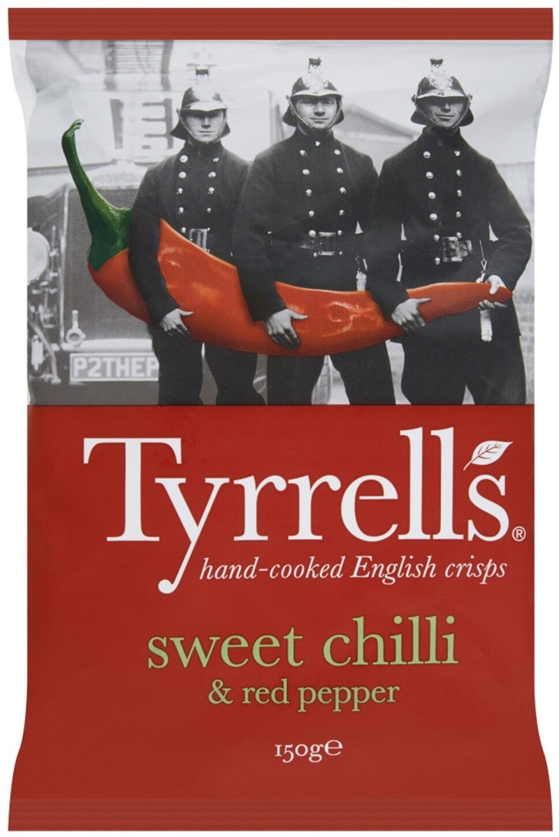 TYRELL'S πατατάκια με γλυκό τσίλι και κόκκινο πιπέρι 150gr – Tyrrell's