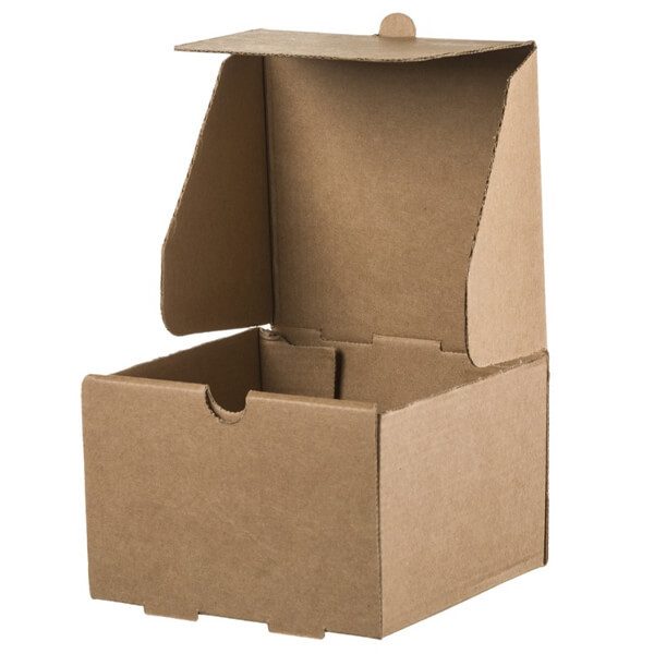 KRAFT BOX κουτί οντουλέ burger 13x13x8,6cm 100τεμ – Kraft Boxes – Κουτιά Τροφίμων μιας Χρήσης (Χονδρική)