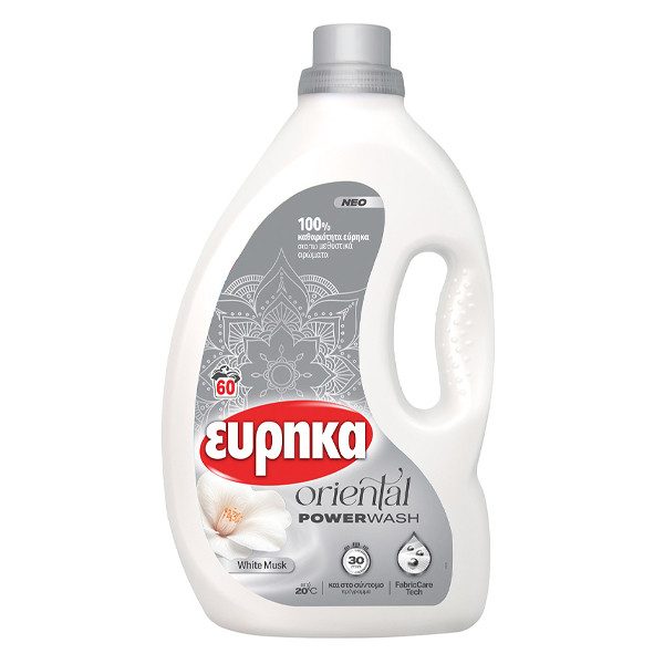 ΕΥΡΗΚΑ oriental υγρό απορρυπαντικό ρούχων white musk 60μεζ 2,4lt – Εύρηκα – Απορρυπαντικά Ρούχων