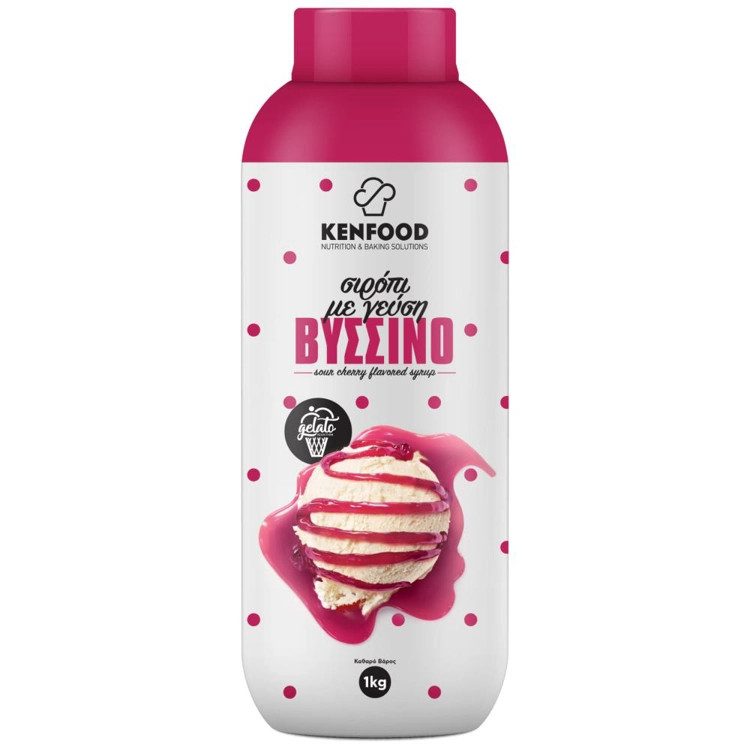 KENFOOD σιρόπι βύσσινο 1kg – Επικαλύψεις / Toppings Ζαχαροπλαστικής