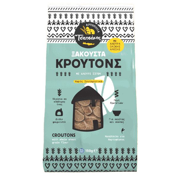 ΤΣΑΤΣΑΚΗΣ κρουτόν σταρένια 150gr – Τσατσάκης – Αρτοσκευάσματα