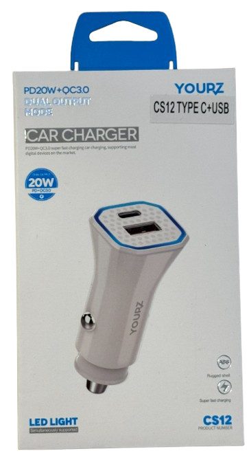 YOURZ φορτιστής αυτοκινήτου type-C και usb – Φορτιστές Αναπτήρα Αυτοκινήτου