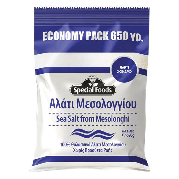 SPECIAL FOODS αλάτι μεσολογγίου χονδρό 650gr