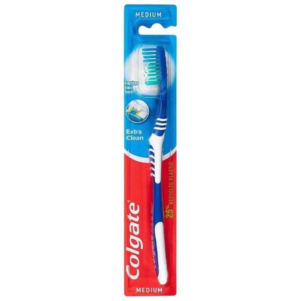 COLGATE οδοντόβουρτσα Extra Clean σε διάφορα χρώματα μέτρια 1τεμ – Οδοντόβουρτσες Απλές
