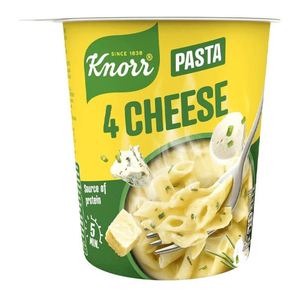 KNORR snack pot με 4 τυριά 66gr – Τρόφιμα Μακράς Συντήρησης