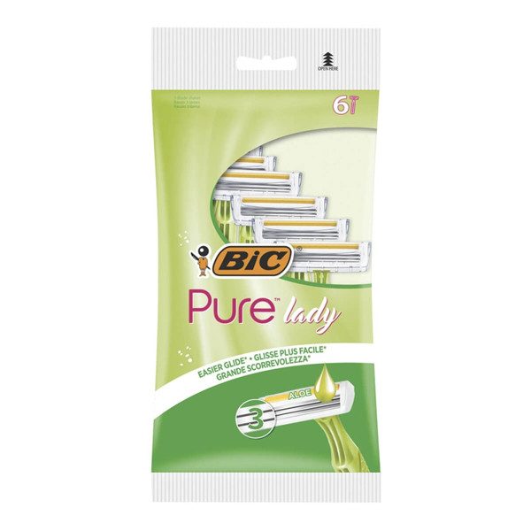 BIC ξυραφάκια Pure Lady με 3 λεπίδες 6τεμ