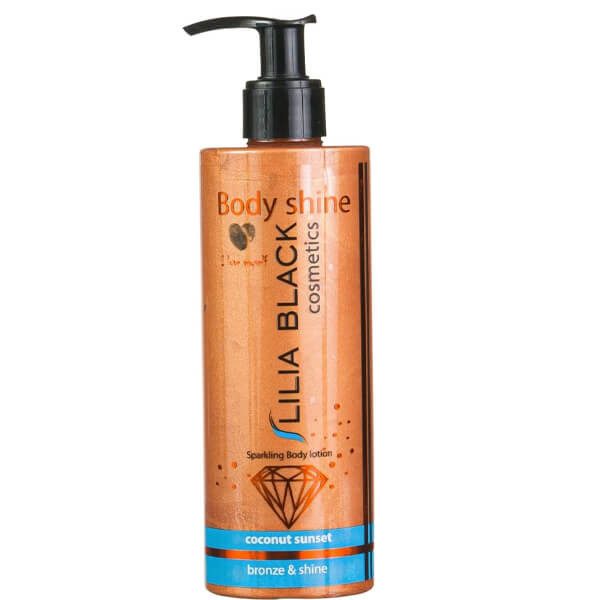 LILIA BLACK γαλάκτωμα σώματος shine coconut sunset με αντλία 300ml – Κρέμες Σώματος