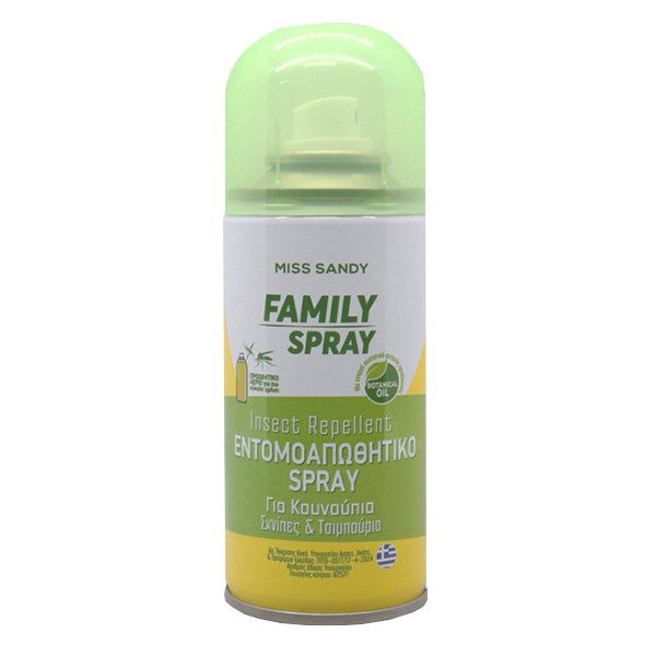 MISS SANDY αντικουνουπικό family spray 125ml – Αντικουνουπικά - Εντομοαπωθητικά