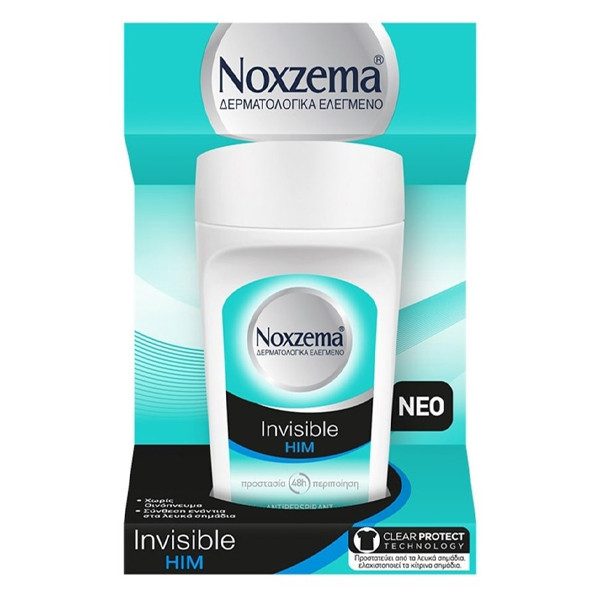 NOXZEMA αποσμητικό σώματος roll-on men invisible him 50ml – Αποσμητικά