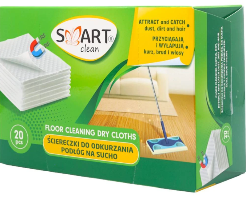 SMART CLEAN πανάκια παρκετέζας ανταλλακτικά 20τεμ – Είδη για Σκούπισμα και Σφουγγάρισμα