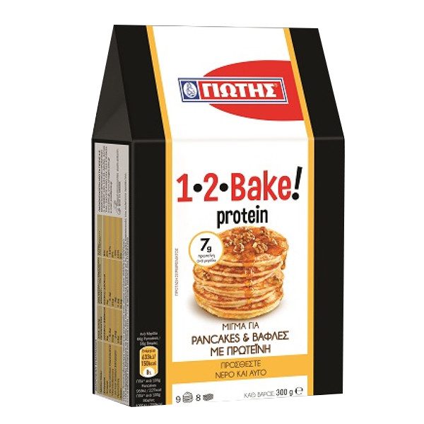ΓΙΩΤΗΣ 1-2 bake μείγμα πρωτεϊνης για pancakes και βάφλες 300gr – Γιώτης – Έτοιμα Μείγματα για Γλυκά