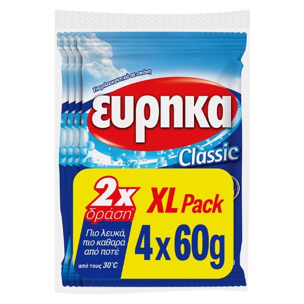 ΕΥΡΗΚΑ λευκαντικό 4x60gr – Εύρηκα – Ενισχυτικά Πλύσης