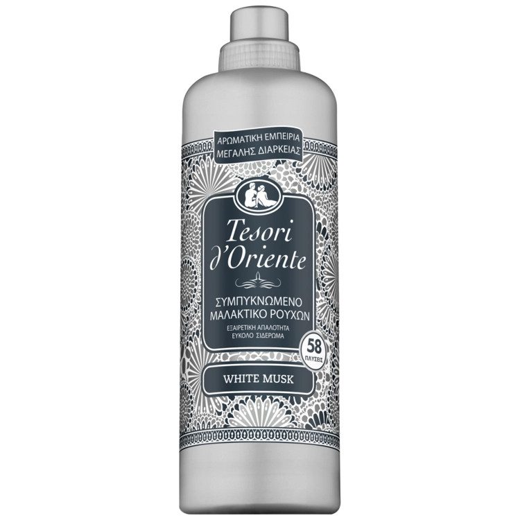 TESORI D'ORIENTE συμπυκνωμένο μαλακτικό ρούχων Muschio Bianco 1160ml – Μαλακτικά Ρούχων
