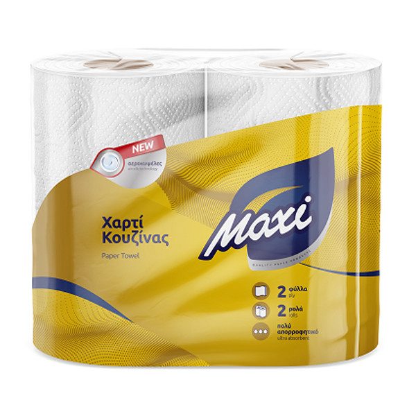 MAXI χαρτί κουζίνας 2φυλλο 2τεμ – Χαρτιά Κουζίνας