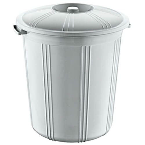 Κάδος απορριμμάτων πλαστικός λευκός bee home 90lt – MrPanda – Κάδοι Απορριμμάτων
