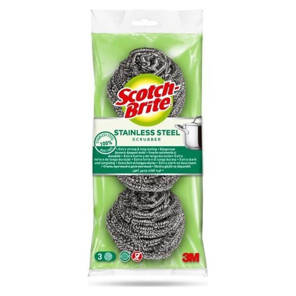 SCOTCH-BRITE σφουγγαράκια inox 3τεμ – Σφουγγάρια Κουζίνας