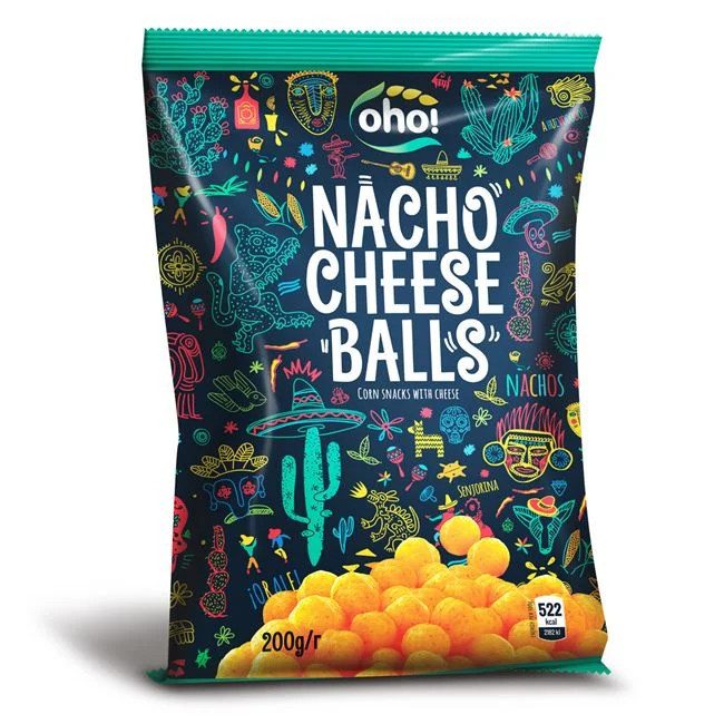 OHO! nacho σνακ καλαμποκιού με τυρί 200gr – Γαριδάκια και Ποπ Κορν