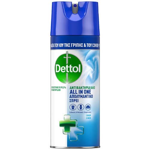 DETTOL υγρό απολυμαντικό spray all in one crisp linen 400ml – Καθαριστικά Επιφανειών