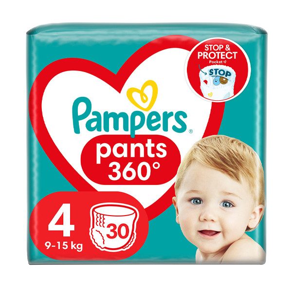 PAMPERS pants βρεφικές πάνες No4 9-15kg 30τεμ – Πάνες Μωρού
