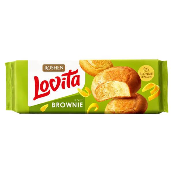 ROSHEN μπισκότα lovita cookies brownie με λεμόνι 152gr