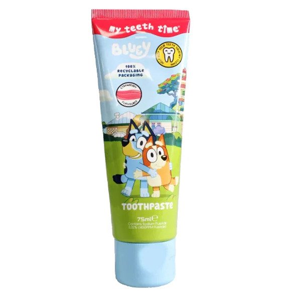 BLUEY οδοντόκρεμα παιδική φράουλα 75ml – Lorenay – Προϊόντα Παιδικού και Βρεφικού Βουρτσίσματος Δοντιών